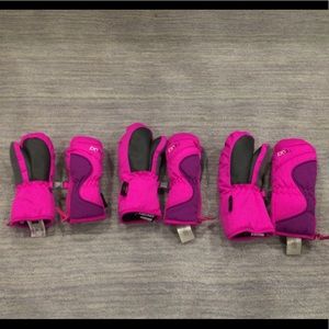 3 pairs head mittens. Pink. Xs xxs s